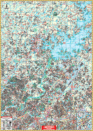 Forsyth County WALL Map, Georgia, America.