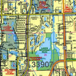 Fort Myers "Flipmap" Florida, America.