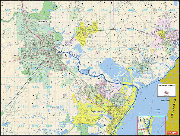 Golden Triangle WALL Map.