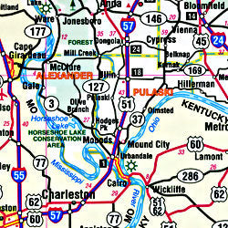 Illinois "Flipmap" Road and Tourist Map, America.