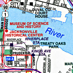 Jacksonville "Flipmap" Florida, America.