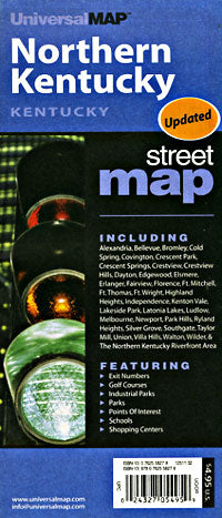 Kentucky, NORTHERN, City Street Maps, Kentucky, America.