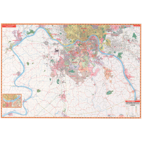 Kentucky Northern WALL Map.