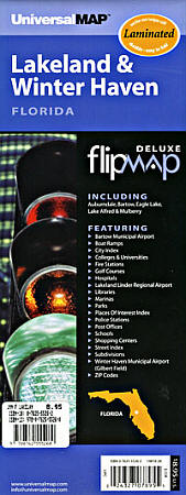 Lakeland and Winter Haven "Flipmap" Florida, America.