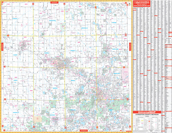 Livingston County WALL Map.