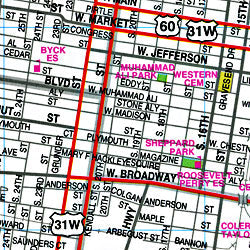 Louisville "Flipmap" Kentucky, America.