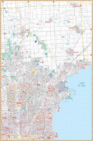 Macomb County WALL Map.