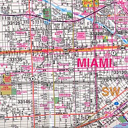 Miami "Flipmap" Florida, America.