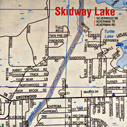 Michigan "Northern Highlands" Road and Tourist Map, America.