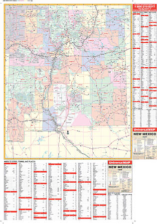 New Mexico WALL Map.