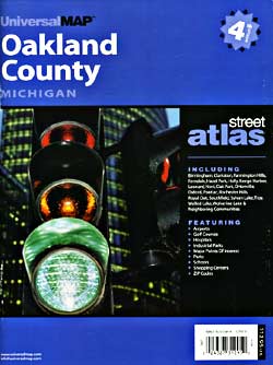 Oakland County Street ATLAS, Michigan, America.