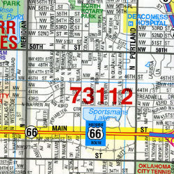 Oklahoma City "Flipmap", Oklahoma, America.