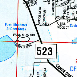 ORLANDO "Metro Area" Street ATLAS, Florida, America.