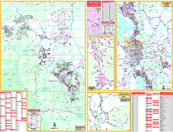 Park City WALL Map, Utah, America.