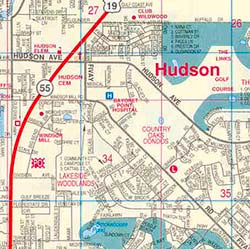 New Port Richey, Hudson, Port Richey and Pasco County "West", Florida, America.