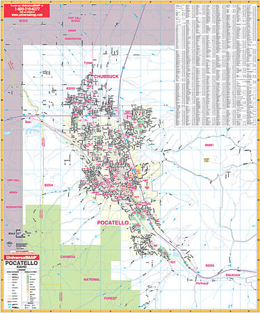 Pocatello WALL Map.