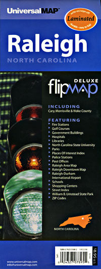 Raleigh "Flipmap" North Carolina, America.