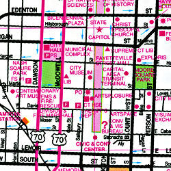 Raleigh "Flipmap" North Carolina, America.