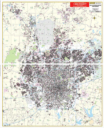 SAN ANTONIO WALL Map.