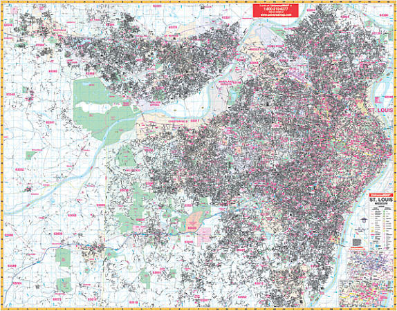 St. Louis WALL Map.