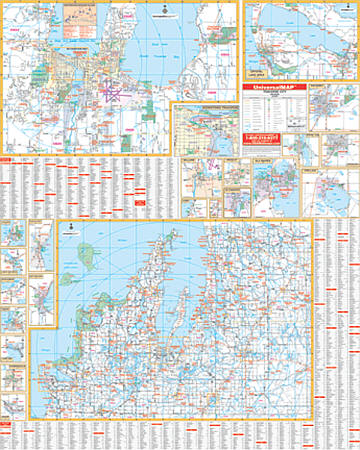 Traverse City WALL Map.