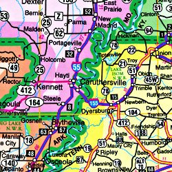 United States Southeastern "Flipmap" Road and Tourist Map.