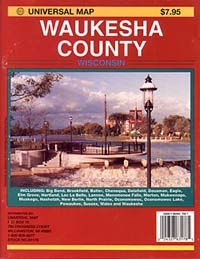 Waukesha County Street ATLAS, Wisconsin, America.