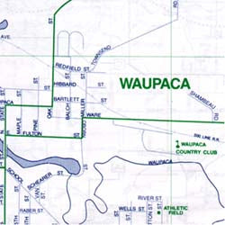 Waukesha County Street ATLAS, Wisconsin, America.