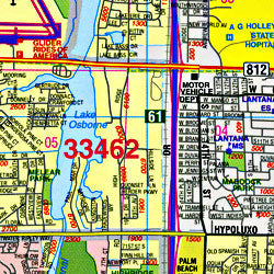 West Palm Beach "Flipmap" Florida, America.