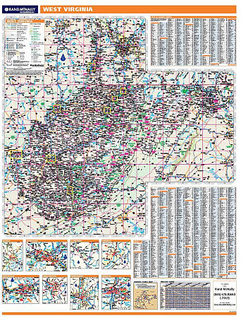 West Virginia WALL Map.