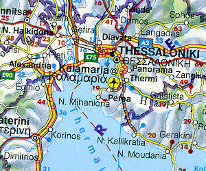 The Balkans and southeast Europe Road and Shaded Relief Tourist Map.