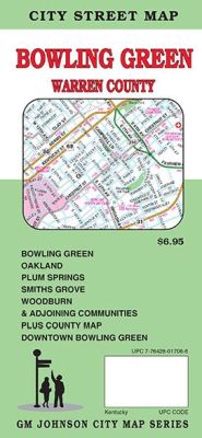 Bowling Green City Street Map, Kentucky, America.