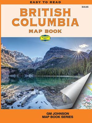 British Columbia "Easy to Read" Map Book, Canada. 126 Pages.