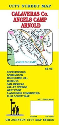 Calaveras County street map, California, America.