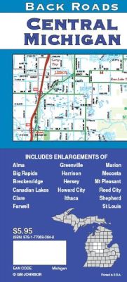 Michigan "Central" Road and Tourist Map, America.