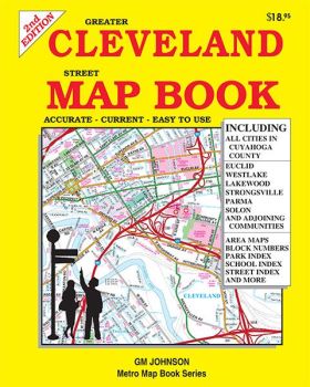 Cleveland Greater Street ATLAS, Ohio, America. "Spiral Bound"