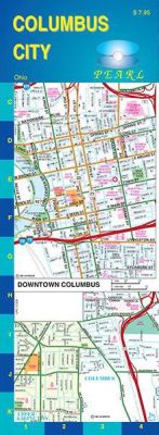 Columbus "Pearl"  City Street Map, Ohio, America.