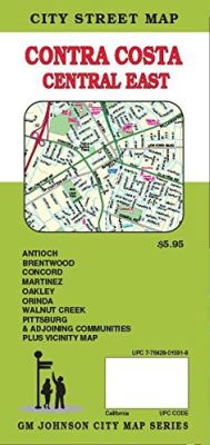 Contra Costa, Central & East street map, California, America.