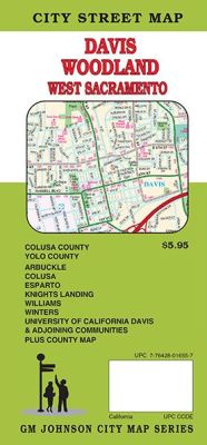 Davis city map, California, America.