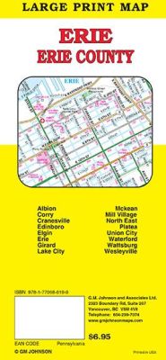 Erie County City Street Map, Pennsylvania, America.