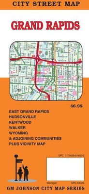 Grand Rapids City Street Map, Michigan, America.