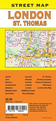 London and St Thomas City Street Map, Ontario, Canada