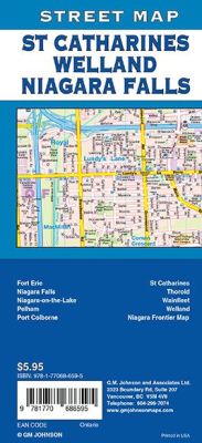 Niagara Falls, St. Catharines, Welland and Fort Erie,City Street Map, Ontario, Canada.