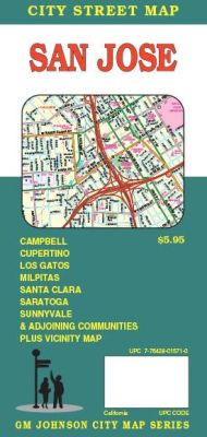 San Jose, City street map, California, America.