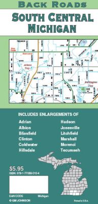 Michigan "South Central" Road and Tourist Map, America.