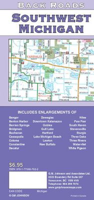 Michigan "Southwest" Road and Tourist Map, America.