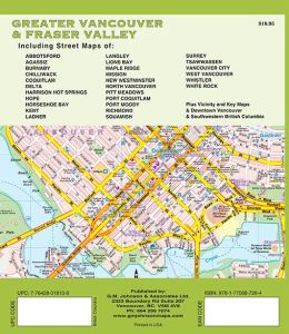 Vancouver & Fraser Valley Street ATLAS, British Columbia, Canada.