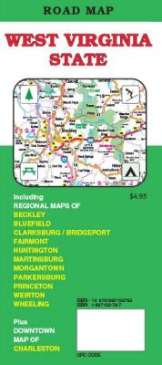 West Virginia Road and Tourist Map, America.