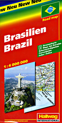Brazil Tour Map Brazil Road and Shaded Relief Tourist Map.