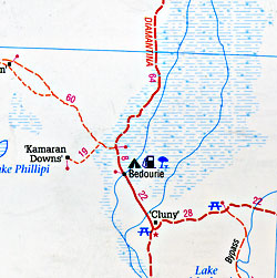 South Australia State, Road and Tourist Map, Australia.